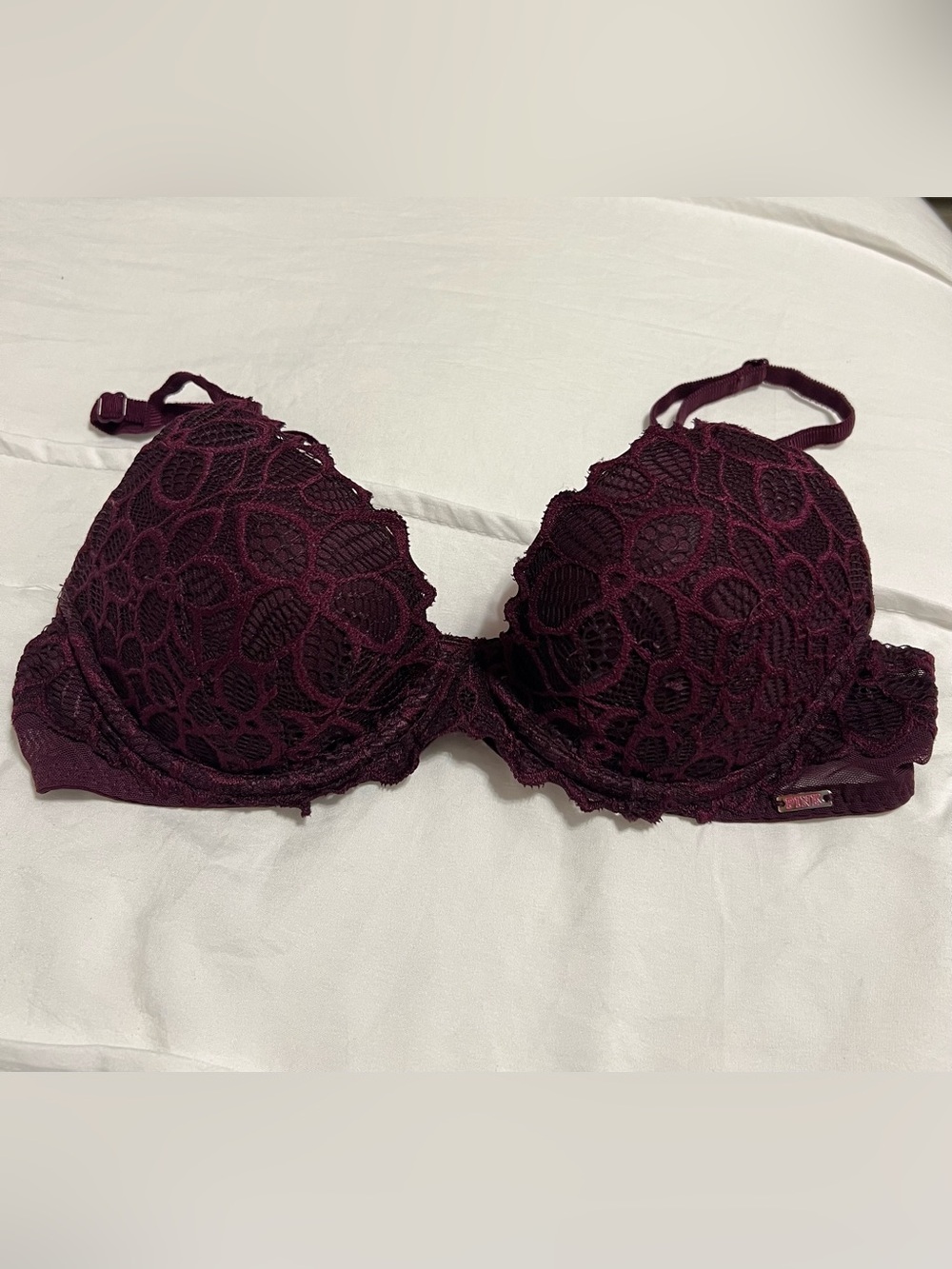 Victoria’s Secret Lace Bra in Deep Burgundy